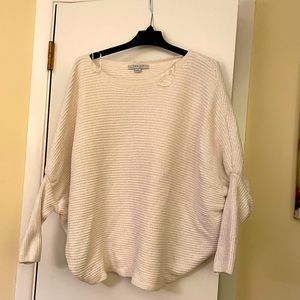 White tunic chenille sweater